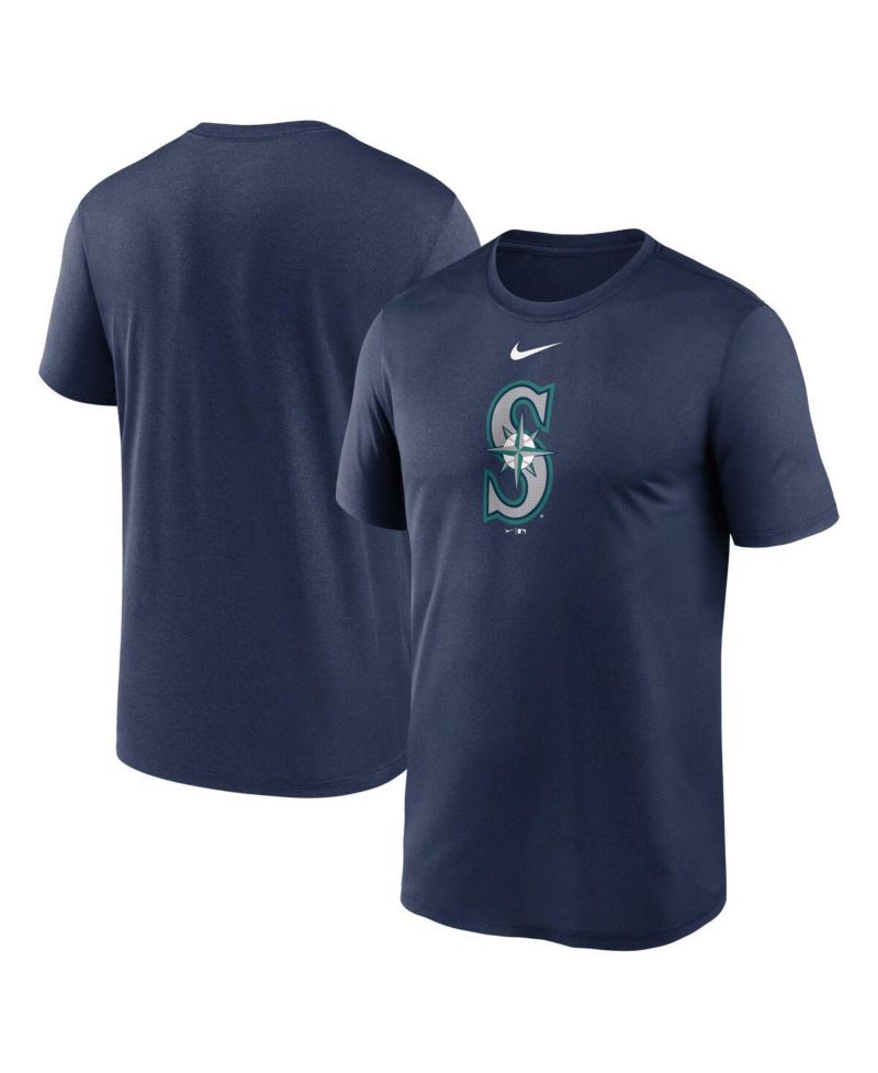 Men's Navy Seattle Mariners Legend Fuse Large Logo Performance T-Shirt