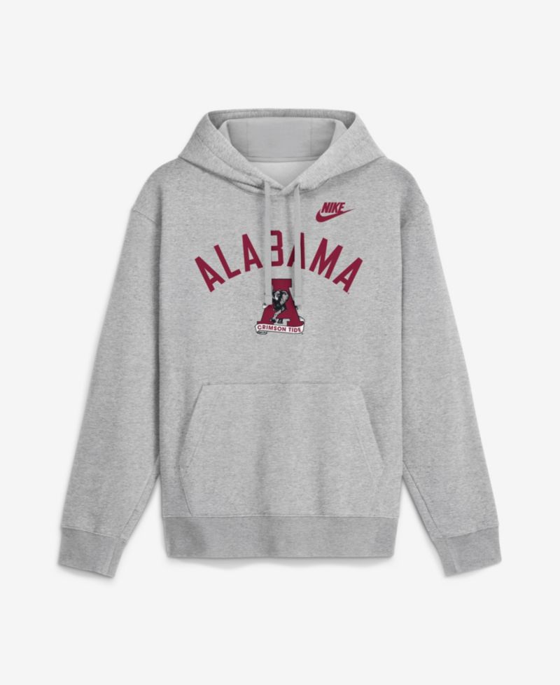 Men's Heather Gray Alabama Crimson Tide Legacy Arch Club Hoodie
