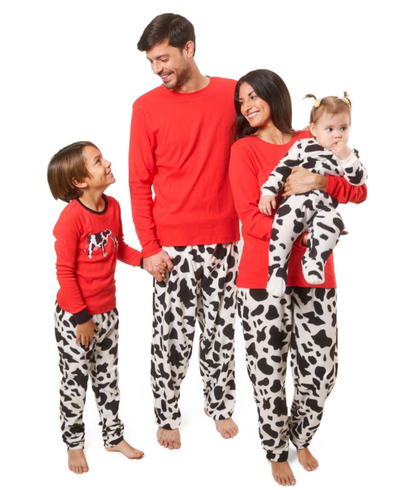 Men’s Cotton Top and Fleece Pants Holiday Pajamas