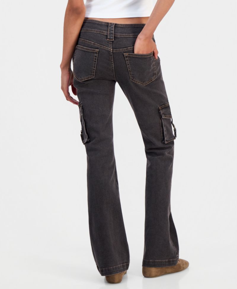 Juniors' Low-Rise Cargo Jeans