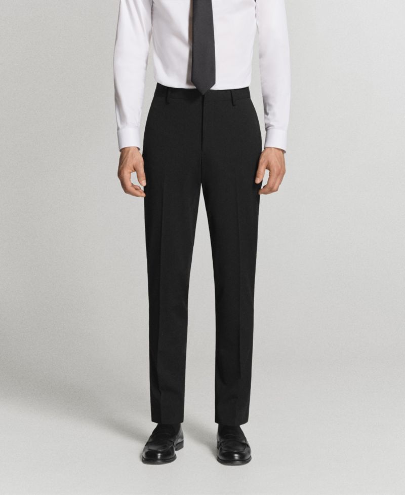 Men's Stretch Fabric Super Slim-Fit Suit Pants