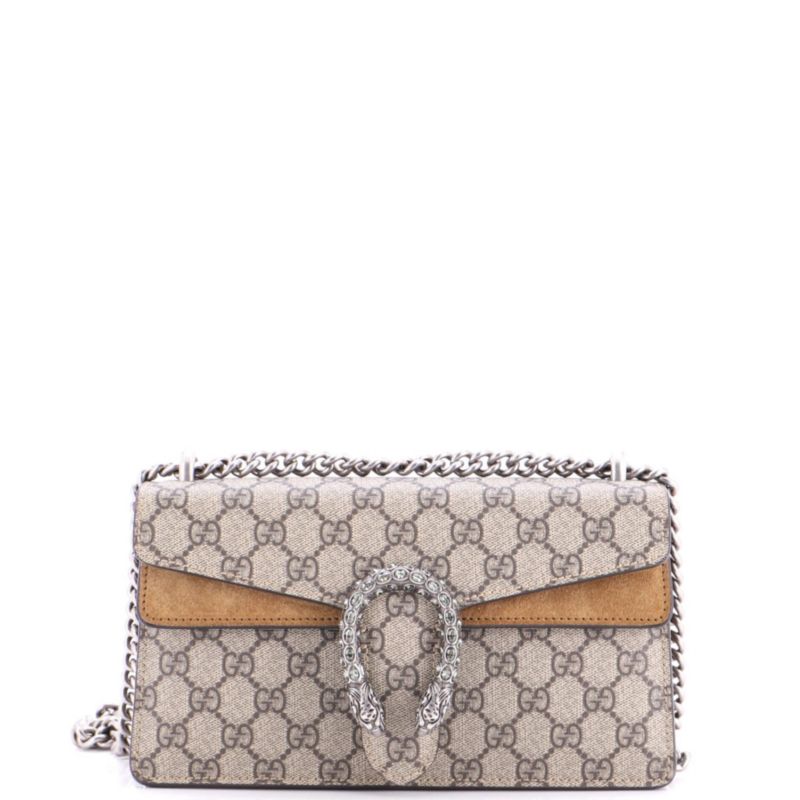 Small Dionysus Bag GG Coated Canvas with Crystal Embellished Metal
