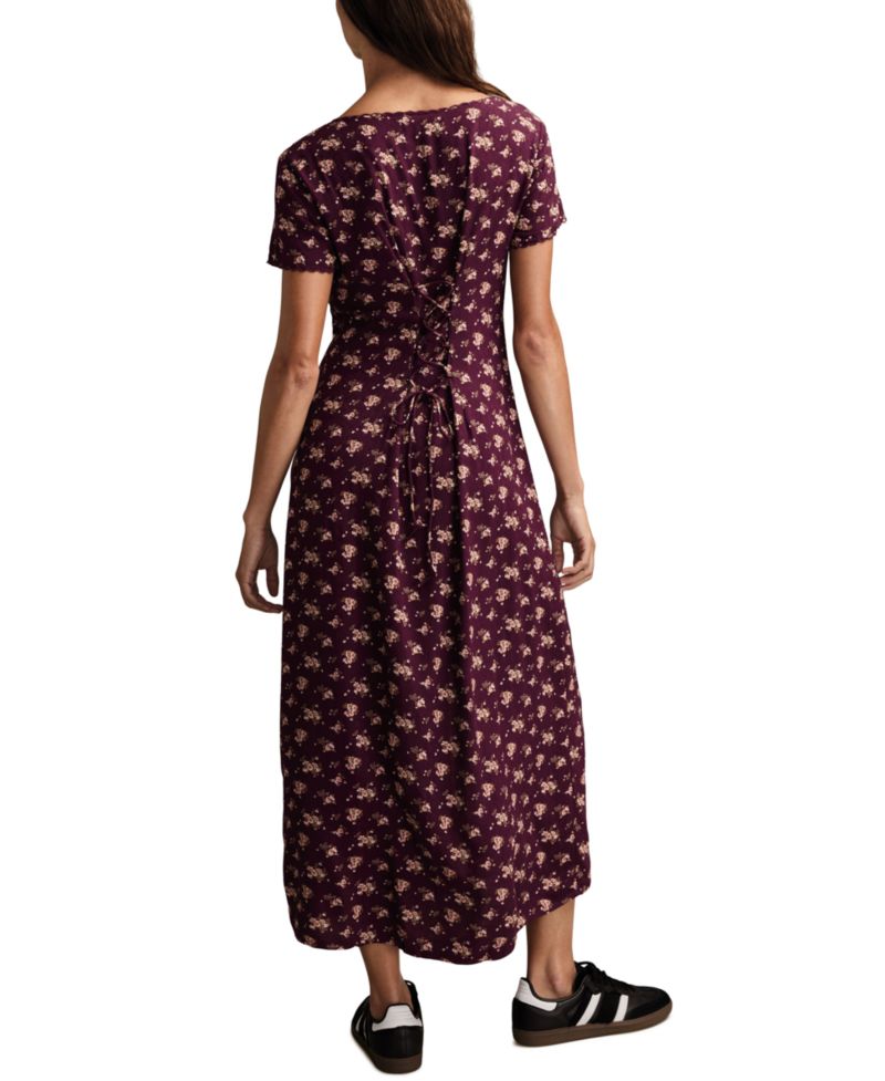 Women's Simone Printed Short-Sleeve Midi Dress