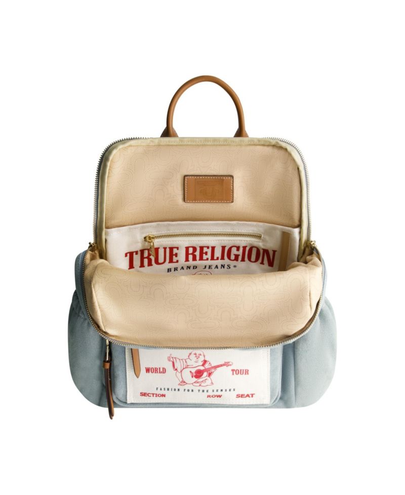 Buddha Pocket Denim Backpack