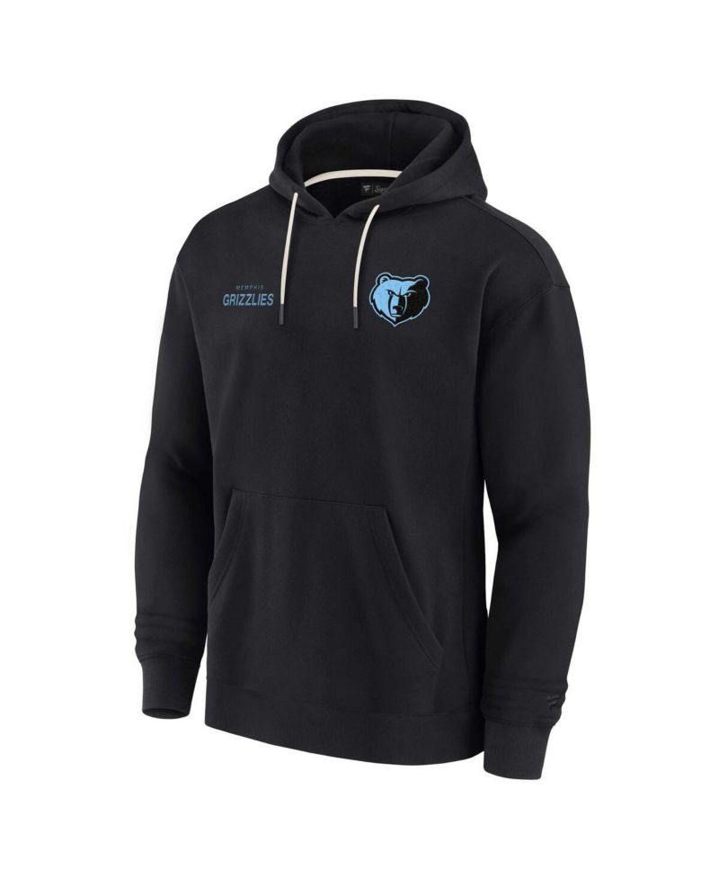 Men's and Women's Black Memphis Grizzlies Super Soft Fleece Pullover Hoodie