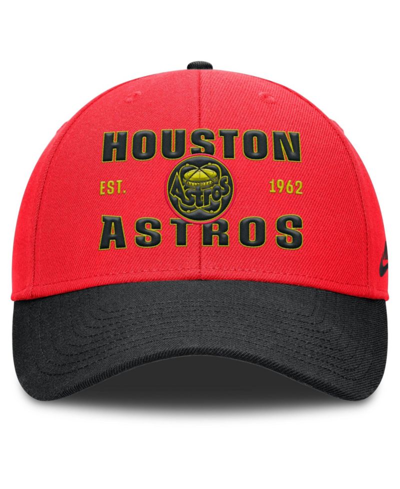 Men's Crimson/Black Houston Astros Neon 90s Rise Adjustable Hat