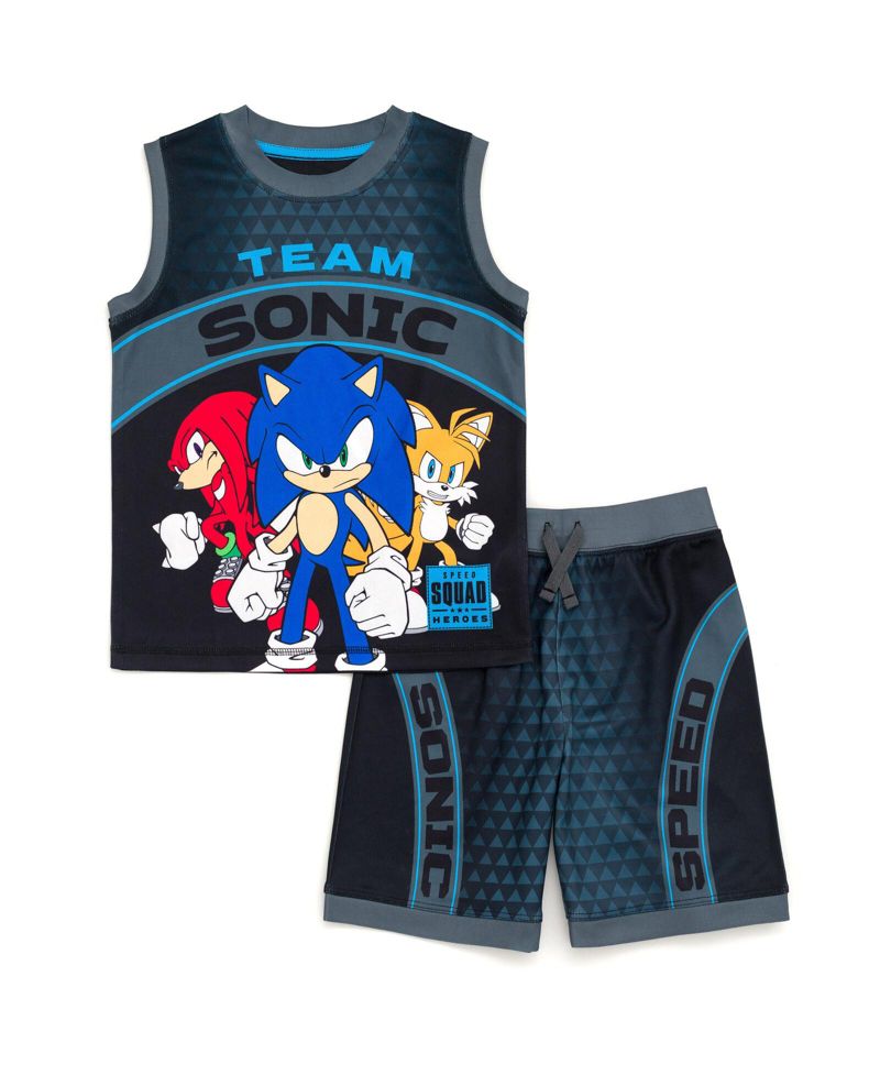Little Boys (4-20) Sonic the Hedgehog Athletic 2-Piece Tank Top and Shorts Set