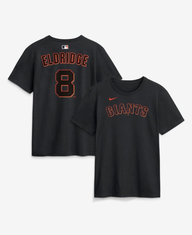 Men's Bryce Eldridge Black San Francisco Giants Home Name & Number T-Shirt