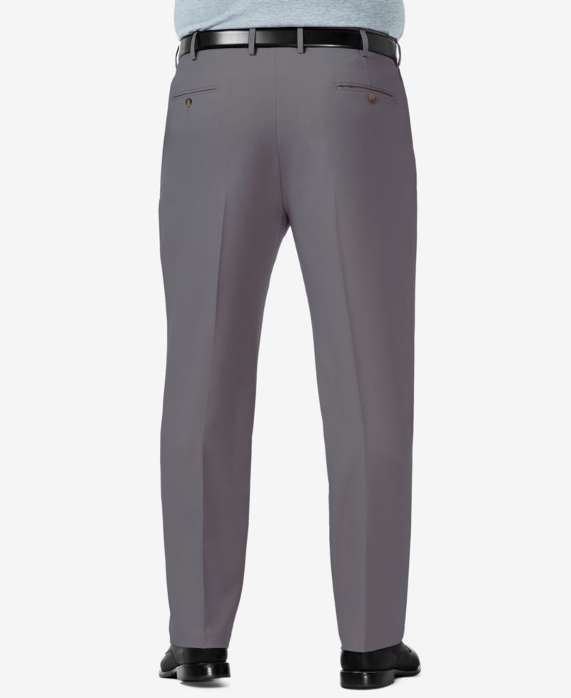 Men's Big & Tall Premium Comfort Stretch Classic-Fit Solid Flat Front Dress Pants