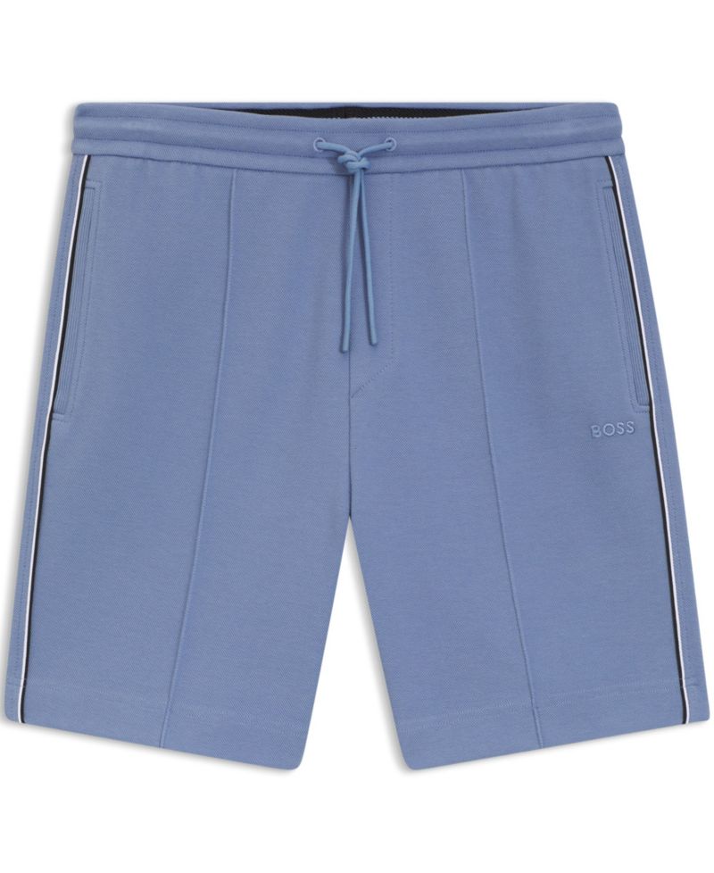 Men's Cotton-Blend Piping Trim Shorts