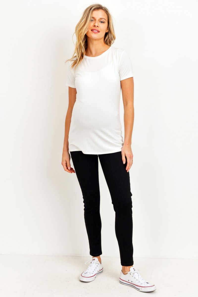 Over the Belly Maternity Skinny Jeans with Pockets