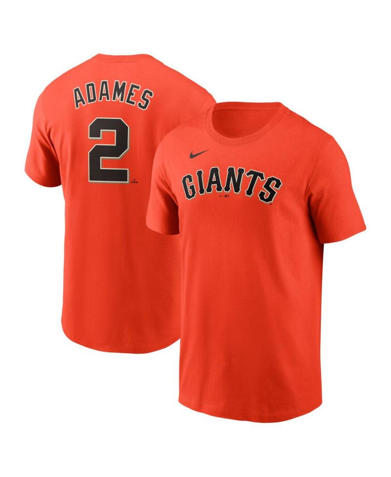 Men's Willy Adames Orange San Francisco Giants Fuse Name & Number T-Shirt