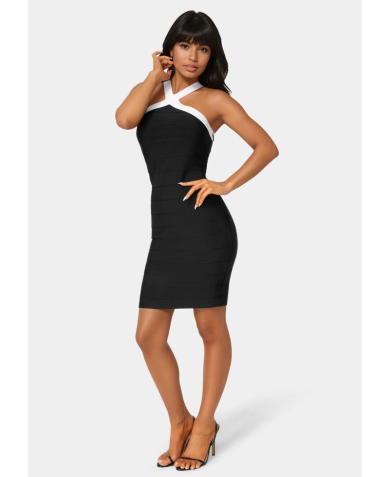 Womens Halter Bandage Dress