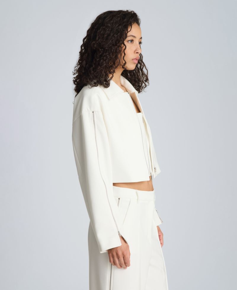 Women's Zip Sleeve Collared Jacket