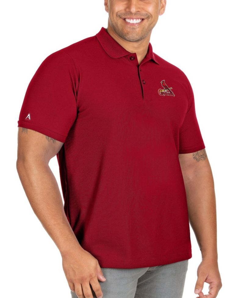 Men's Red St. Louis Cardinals Big & Tall Legacy Pique Polo Shirt