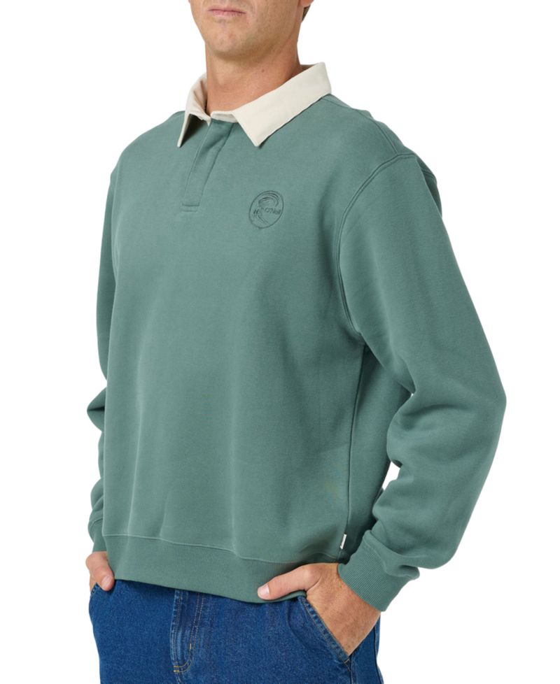 Men's O'Riginals Fleece Rugby Polo Long-Sleeve Button-Up Shirt