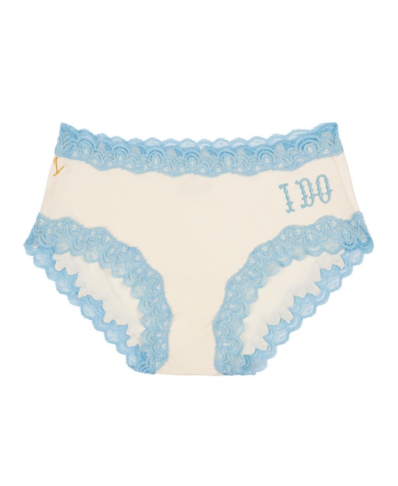 I Do Bridal Silk Scalloped Lace Trim Panty