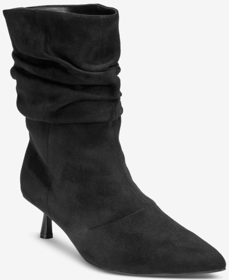 Women's Nyla Slouch Heeled Dress Booties - Extended Sizes Available