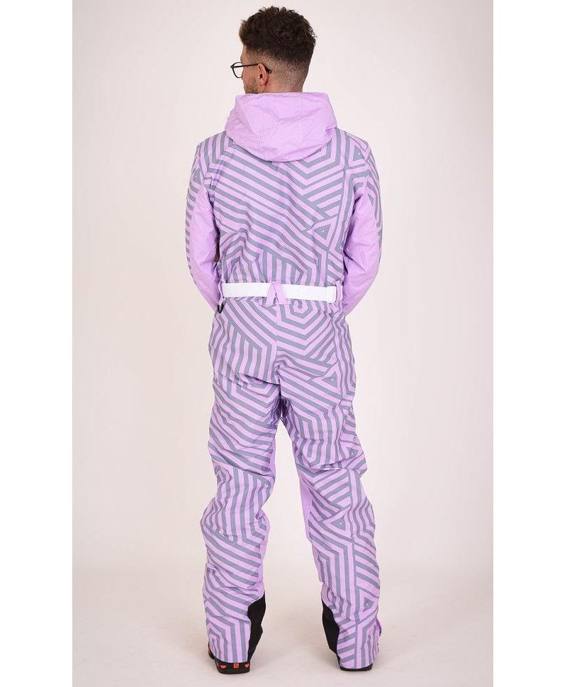 Fall Line Purple & Grey Men's Ski Suit
