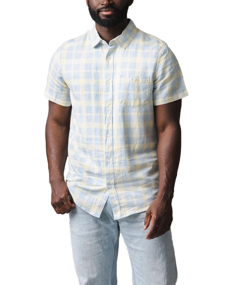 Men's Hope and Henry Linen Short Sleeve Button Down Shirt