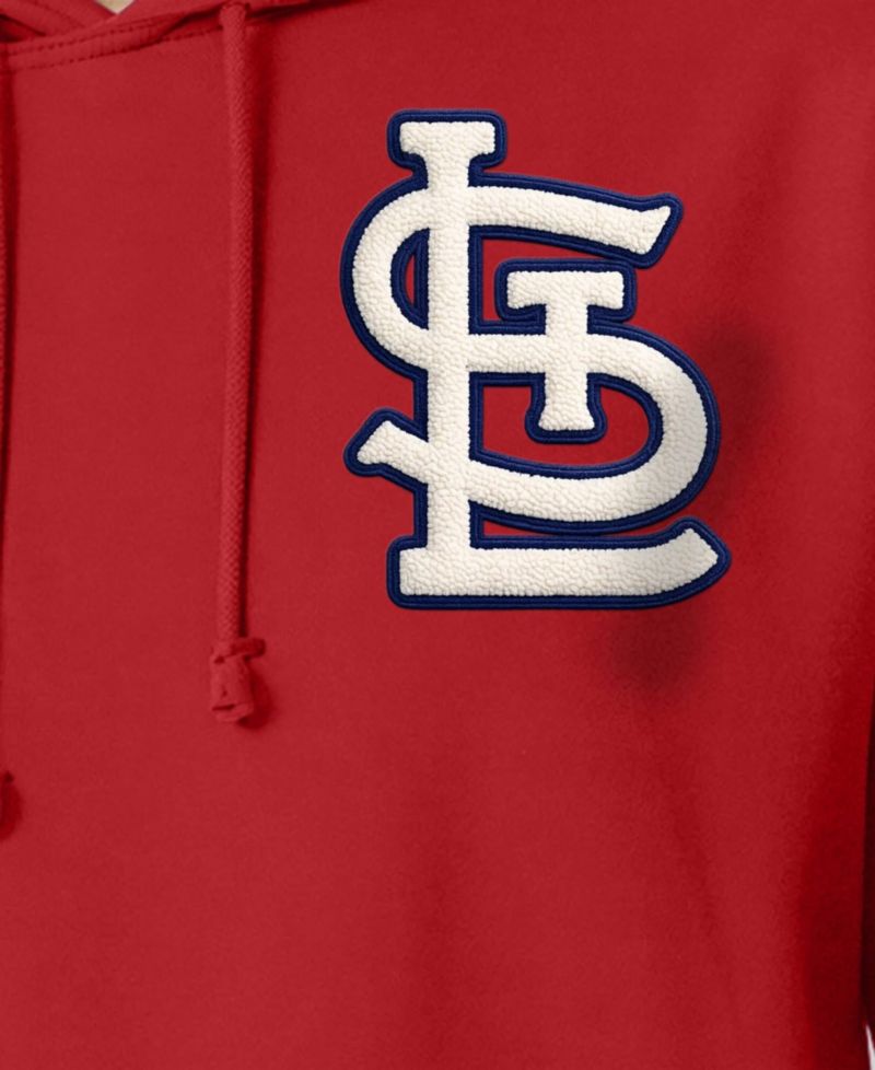 Men's Red St. Louis Cardinals Reverse Weave Chenille Hoodie