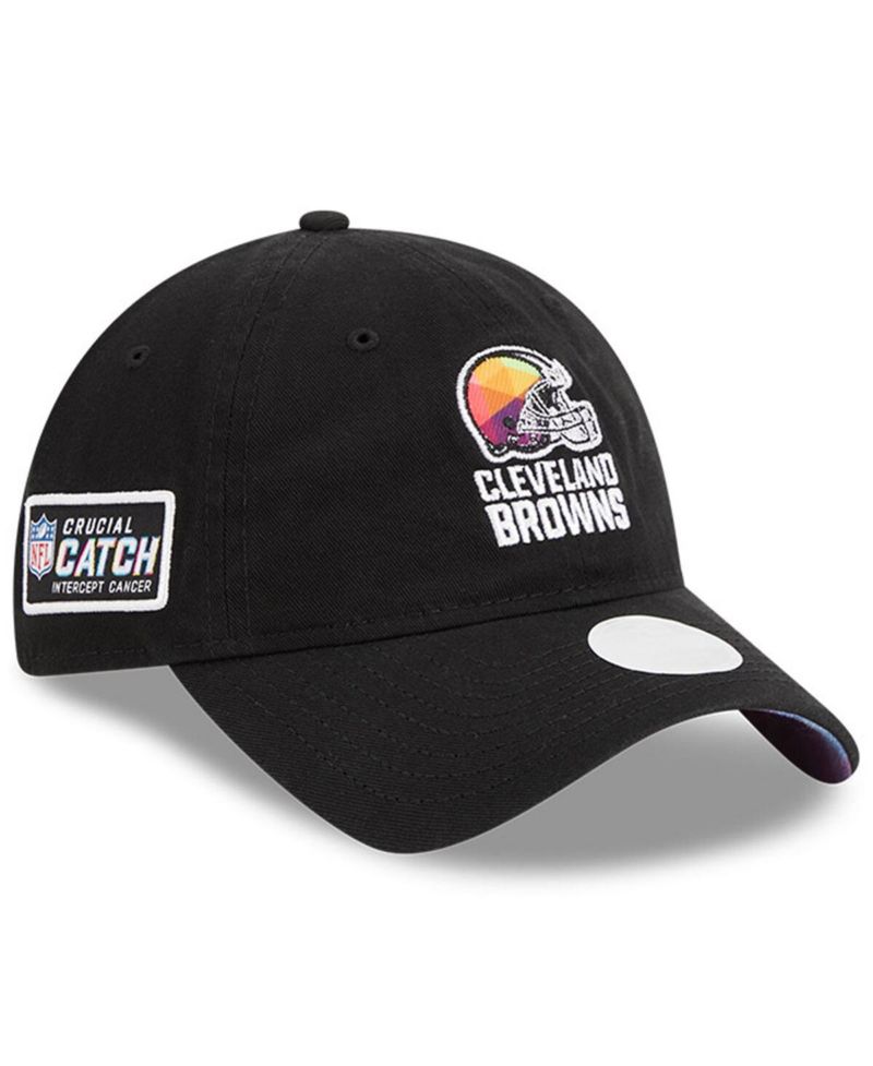 Women's Black Cleveland Browns 2023 NFL Crucial Catch 9TWENTY Adjustable Hat