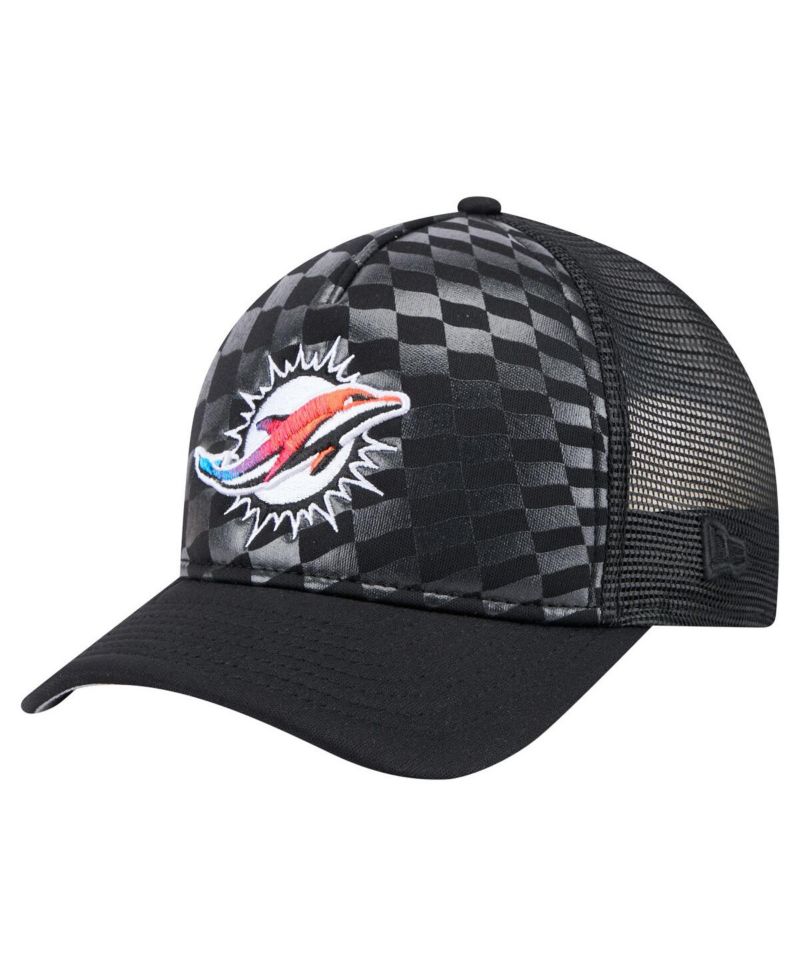 Men's Black Miami Dolphins Gradient 9FORTY Adjustable Hat