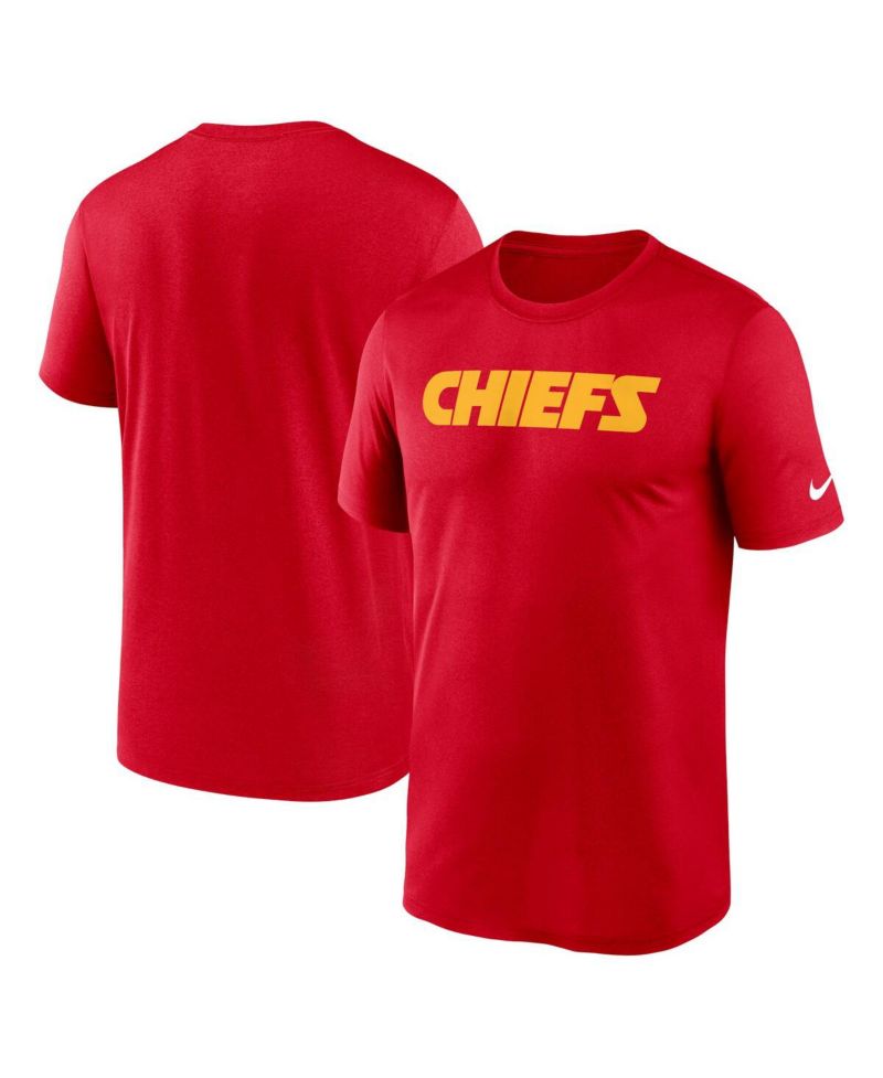 Men's Red Kansas City Chiefs Primetime Legend Wordmark Performance T-Shirt