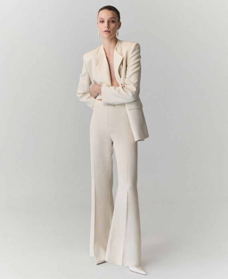 Women's High-Rise Straight Suit Pants