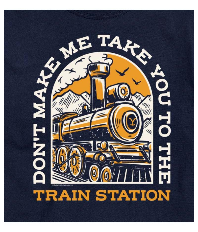 Hybrid Apparel Dont Make Me Take You Train Station Men's Short Sleeve Tee