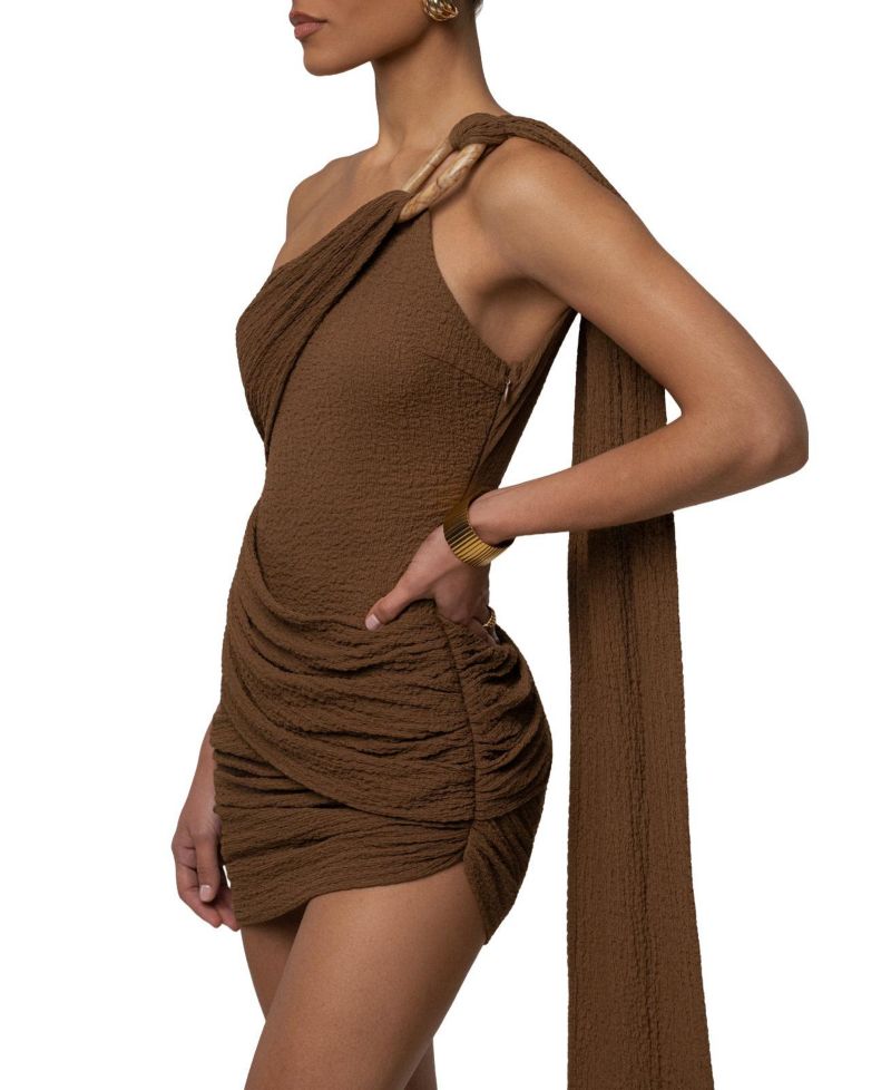 Women's Night Muse Ruched One-Shoulder Mini Dress