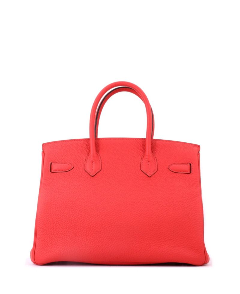 Birkin 30 Handbag Red Togo with Palladium Hardware