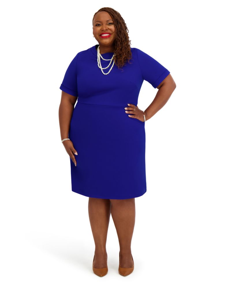 Women's Short Sleeve Crewneck Dress