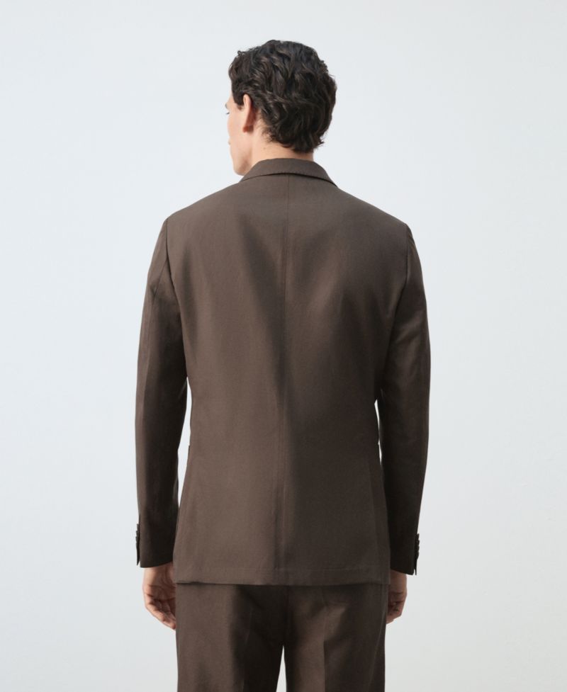 Men's Slim-Fit Lyocell-Linen Suit Jacket