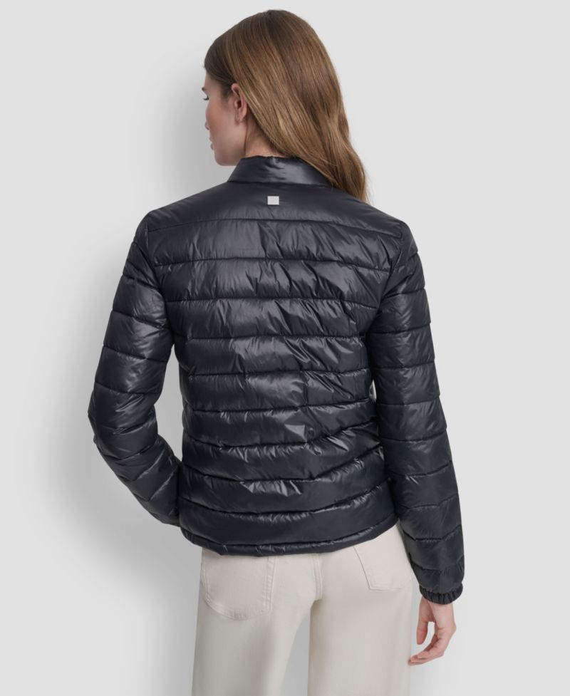 Women's Packable Moto Collar Short Coat