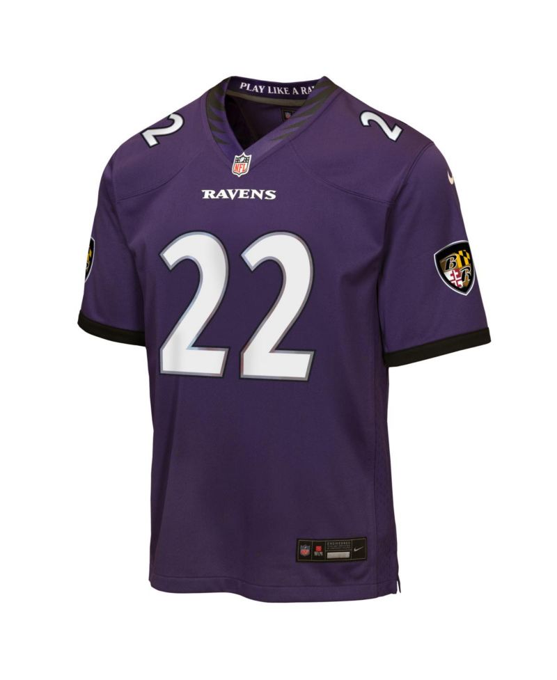 Big Boys and Girls Derrick Henry Purple Baltimore Ravens Game Jersey
