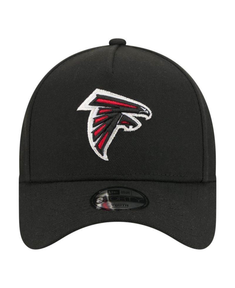 Big Boys and Girls Black Atlanta Falcons 9FORTY A-Frame Adjustable Hat