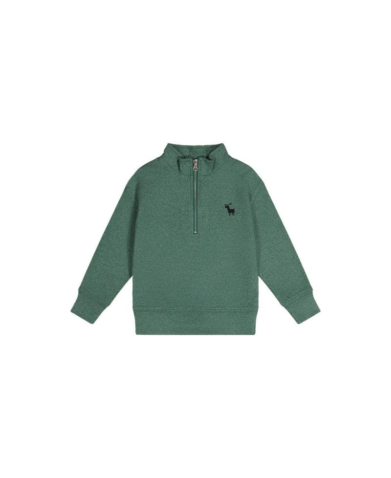 Little Boys 6 - 12 Half Zip Mock Neck Sweater