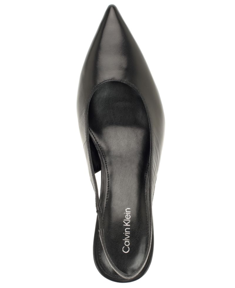 Women's Biancya Leather Pointed Toe Slingback Pumps