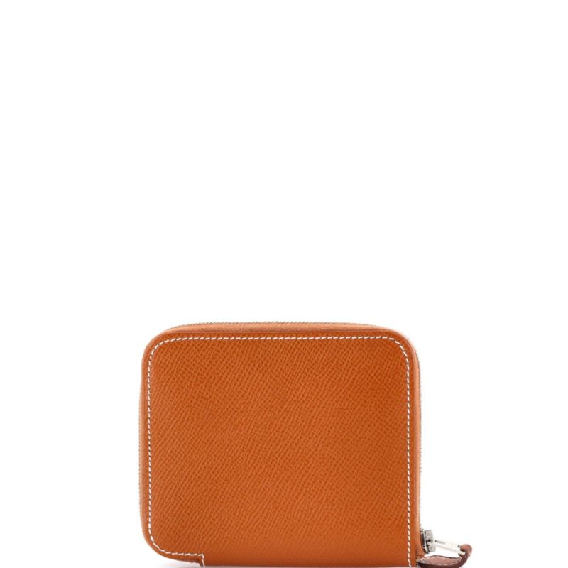 Compact Zipengo Chaine d'Ancre Card Holder Leather