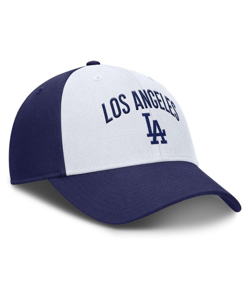 Men's White/Royal Los Angeles Dodgers Club Performance Adjustable Hat