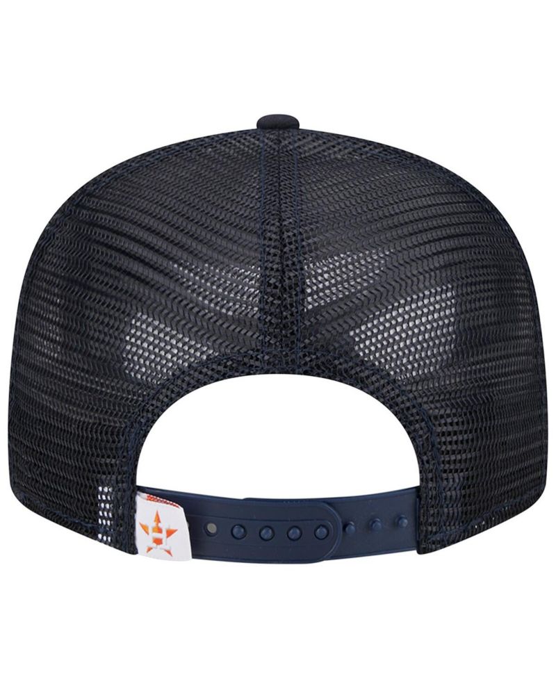 Men's Navy Houston Astros Team Color Trucker 9FIFTY Snapback Hat