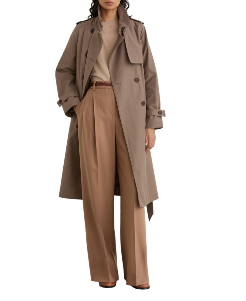 Women's Azura Hooded Double-Breasted Trench Coat