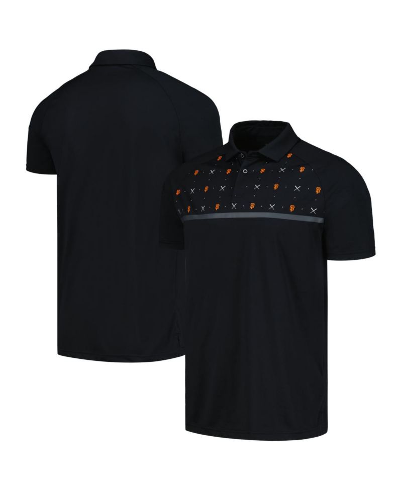 Men's Black San Francisco Giants Sector Batter Up Raglan Polo Shirt
