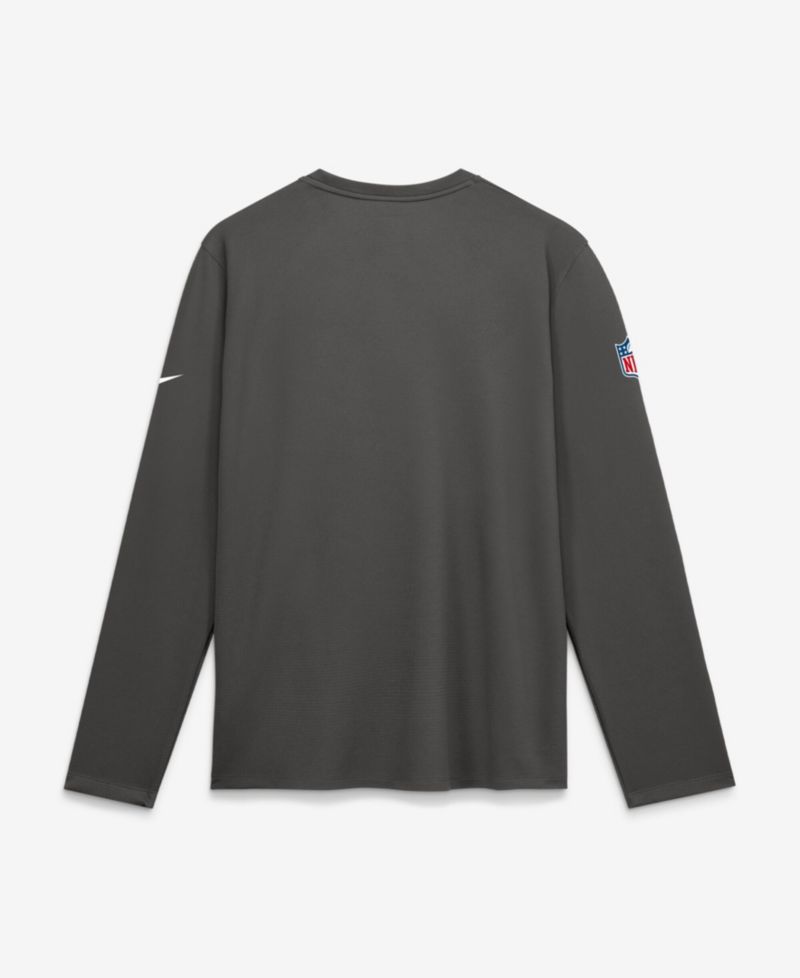 Men's Pewter Tampa Bay Buccaneers Sideline Coaches UV Dri-FIT Long Sleeve Shirt