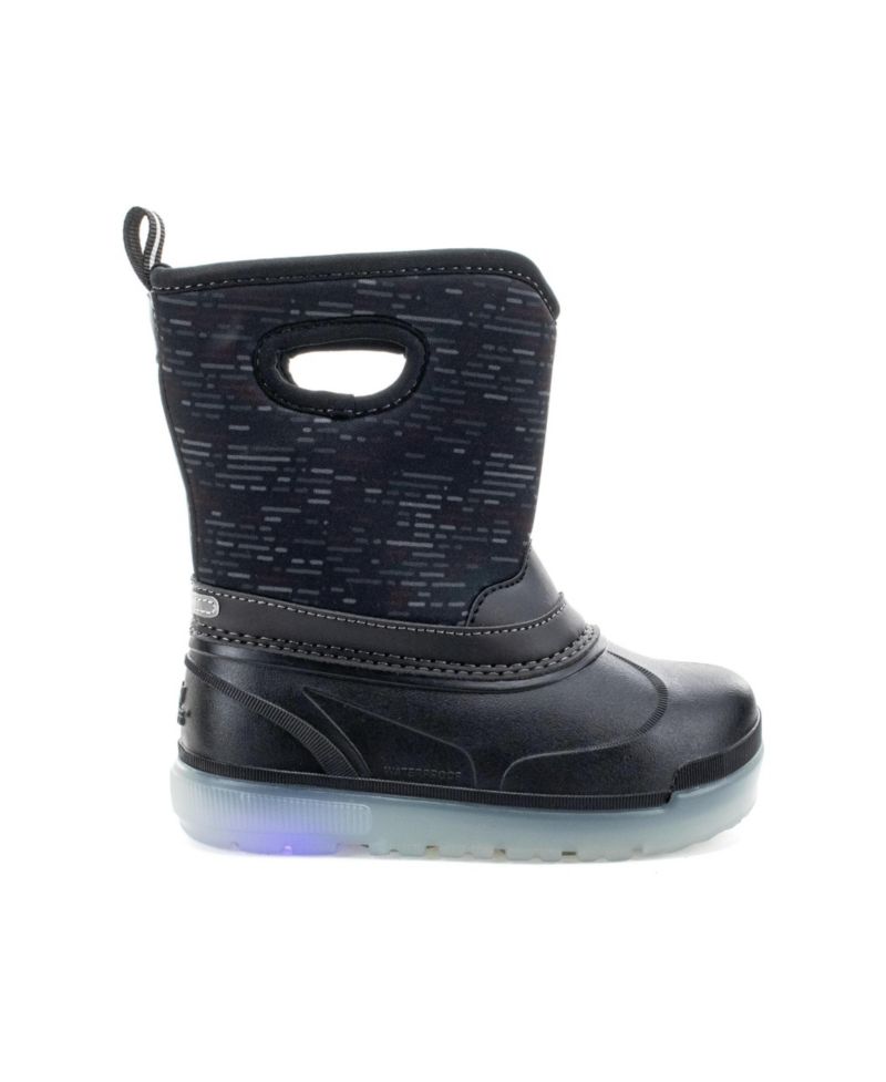 Little Boys ( 1 to 13 ) Travali Lighted Faux Fur Neoprene Cold Weather Boot