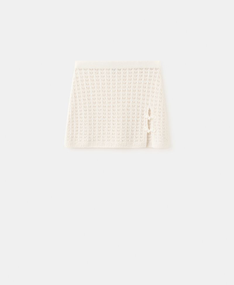 Women's Short Crocheted Cotton Skirt