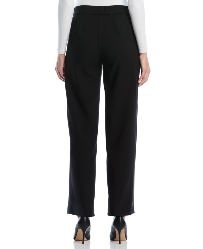 Petite Novelty Pull-On Wide-Leg High-Rise Pants