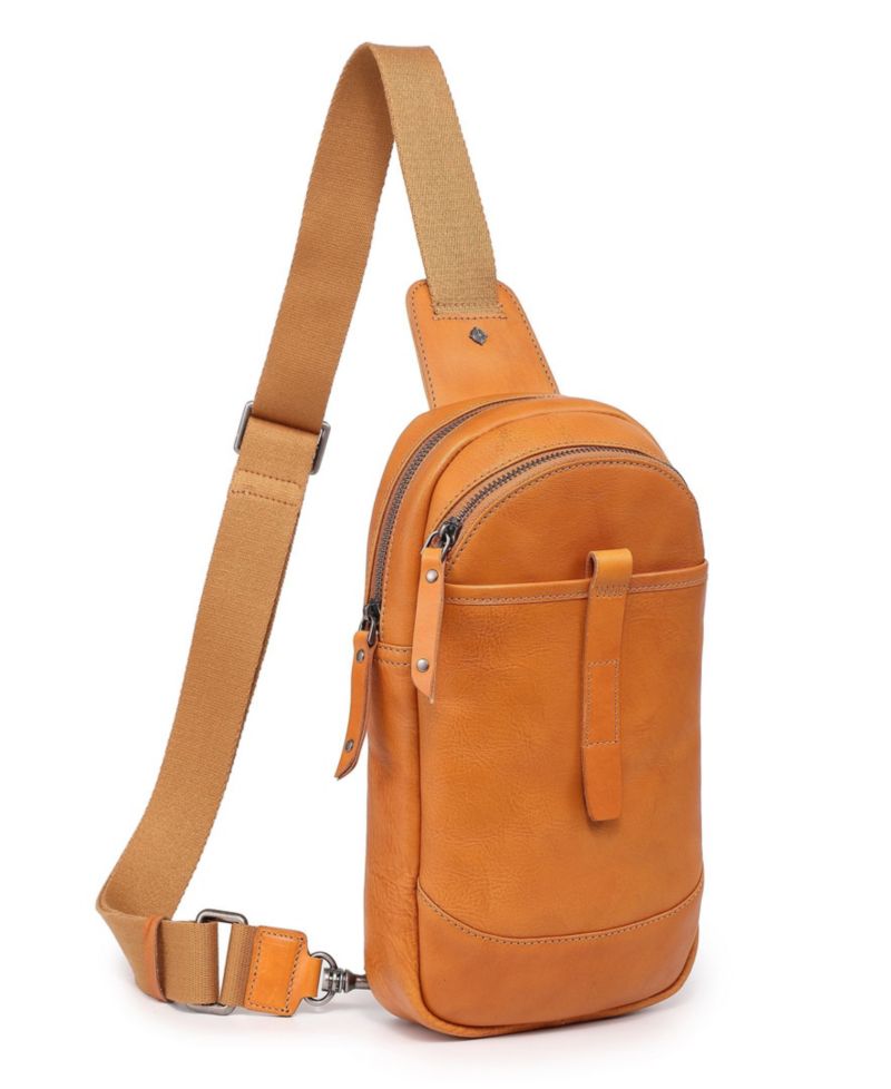 Sun-Wing Leather Sling Bag