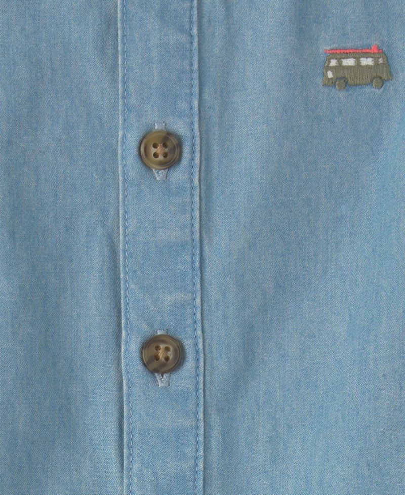 Baby Boys' Beach Cruiser Chambray Sleeveless Romper